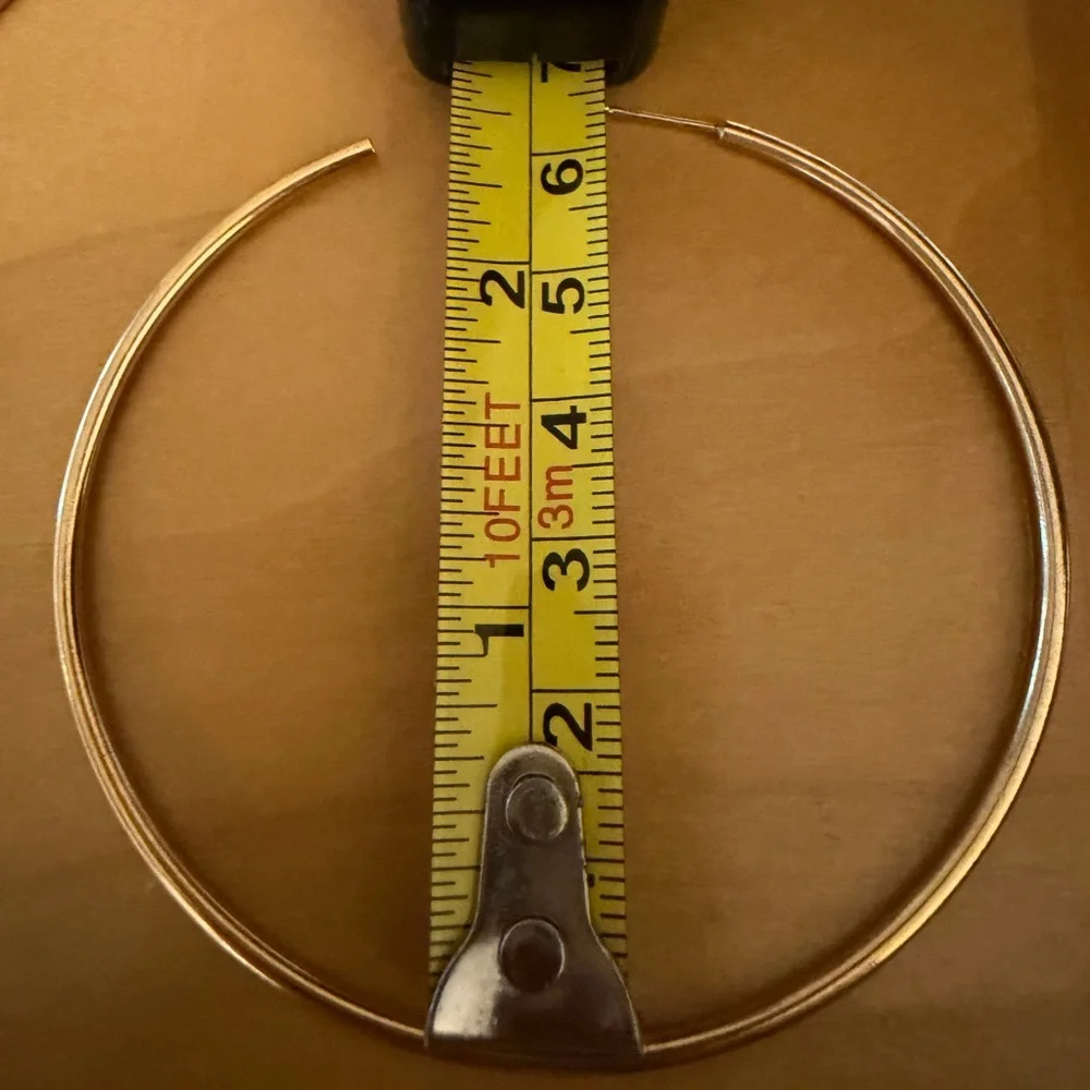 Jennifer Fisher 2.5 Thread Hoops in Plated Brass - Picture 11 of 14